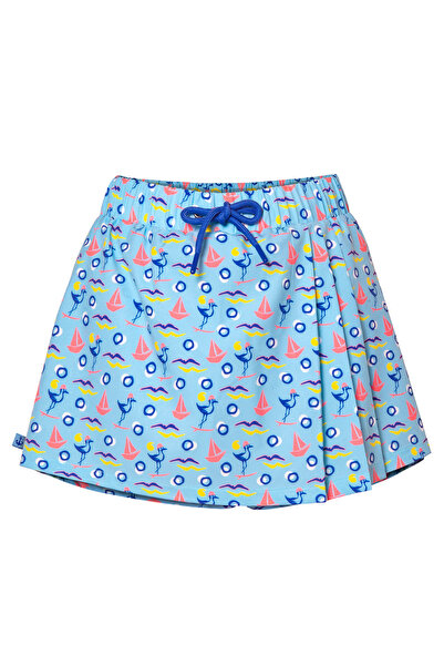 ANEMOSS Seagull Breeze Women’s Skort – Elastic Waist with Drawstring, Cute Oc...