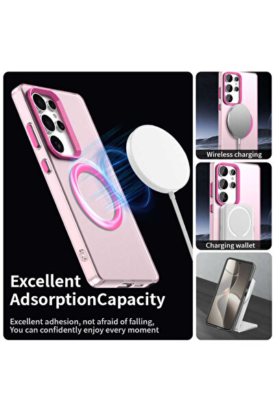 Samsung Husa MagSafe pentru Galaxy S25 Ultra S938, Techsuit, CandyCase, Roz