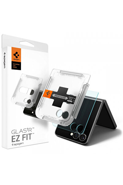 Samsung Folie de protectie Ecran Exterior Spigen GlastR EZ FIT pentru Galaxy ...