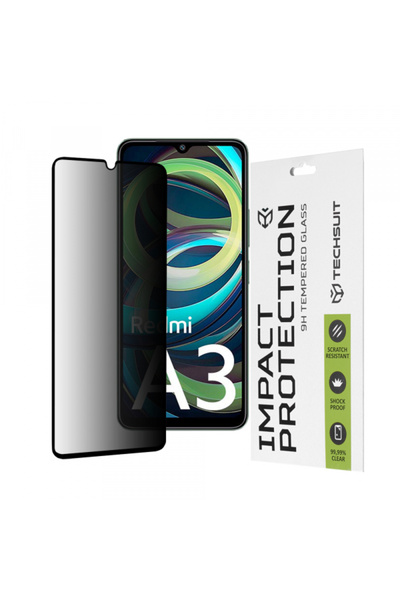 Xiaomi Folie de protectie Ecran Privacy Techsuit pentru Redmi A3x / A3, Sticl...