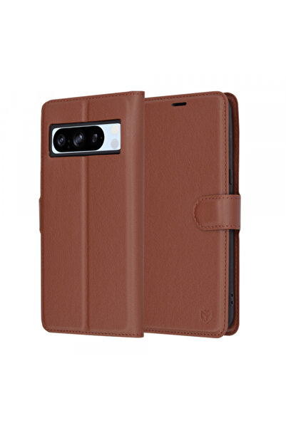 Google Husa pentru Pixel 8 Pro, Techsuit, Leather Folio, Maro