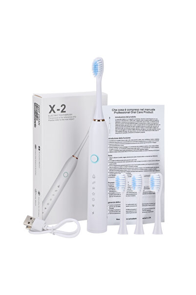 Choice WHITE Electric Sonic Toothbrush Rechargeable 6 Mode Electronic Tooth B...