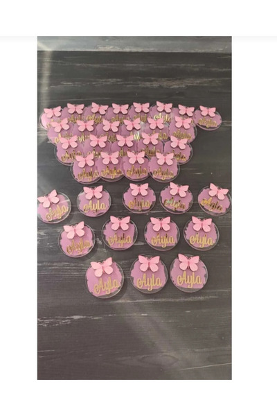 shop Pleksi Pembe Kelebek Bebebk Magnet [10] adet