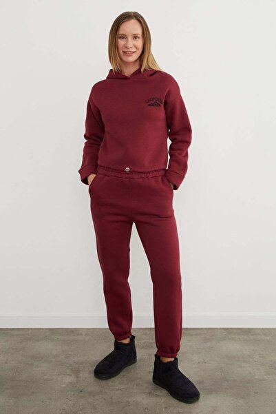 Fulla Moda 3 Thread California Embroidered Hooded Jogger Set