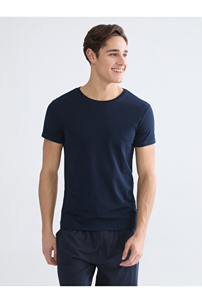 LC Waikiki NEVAVM Λεπτό Βασικό Μπλουζάκι Slim Fit με Διαφορά