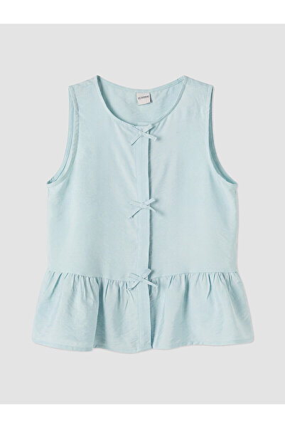 LC Waikiki NEVAVM Κοριτσίστικη Μπλούζα Peplum με Φιόγκο και Λεπτομέρεια στην ...