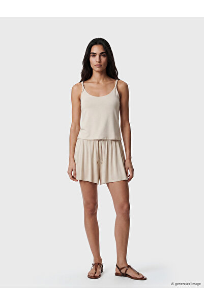 LC Waikiki Trendlucky Modal Blended Women's Shorts with Difference in Color