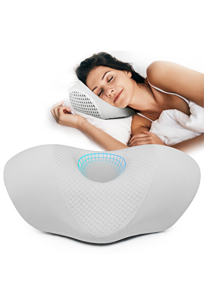 Choice3 WHITE Ear Piercing Pillow for Side Sleepers with an Ear Hole for CNH ...