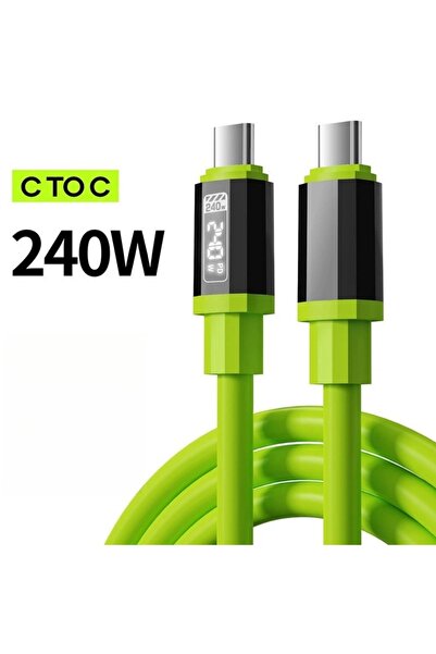 Choice9 كابل من النوع C إلى C بطول 2 متر، 6 في 1، شاحن 240 واط، شحن سريع PD، ...