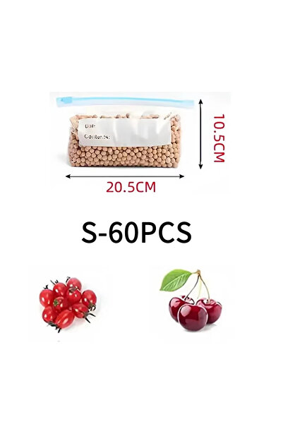 Choice3 45 قطعة 60 قطعة S 45 قطعة أكياس تخزين طعام قائمة بذاتها قابلة لإعادة ...