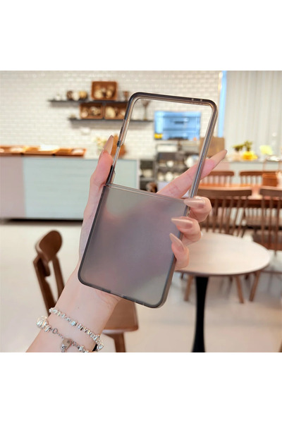 Choice17 Galaxy Z Flip7 GRAY Ultra Thin Transparent Sanding Phone Case for Sa...