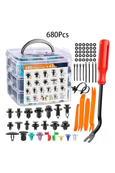 Choice1 DUTRIEUX 680pcs 100Pcs-800pcs Car Fastener Clip Kit Fender Rivet Clip...