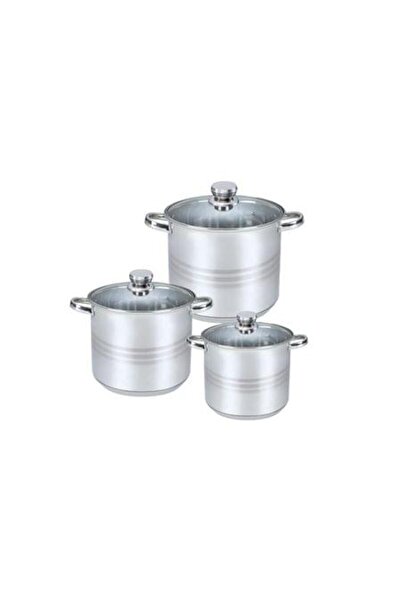 Floria ZLN-4045 pot set, 6 pieces, for all heat sources, Stainless steel