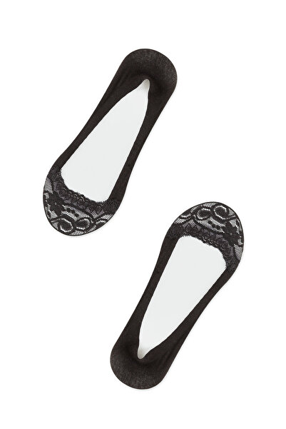 Penti Black Lace Detailed Ballerina Socks