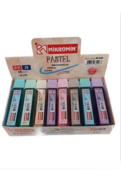 ŞAHİN KIRTASİYE Mikro M-601 60mm 0.9mm 60mm Pastel 48 Tube