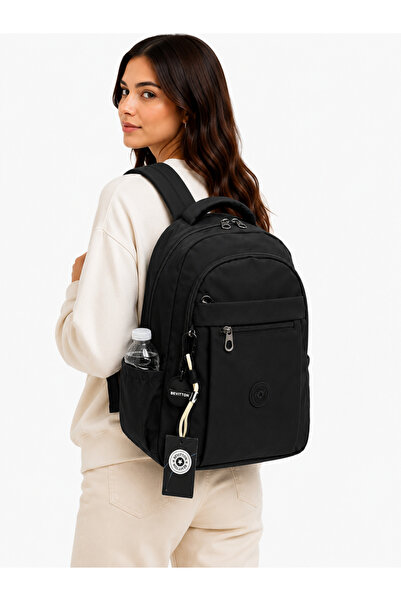 Harmela Daily Backpack Unisex Water Resistant Black Color School Bag 2300