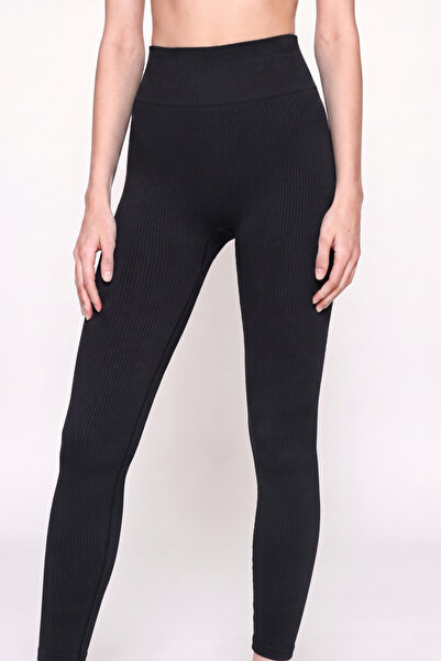 Modanty Sportske leggins sa visokim strukom, rebraste, bešavne, kompresijske,...