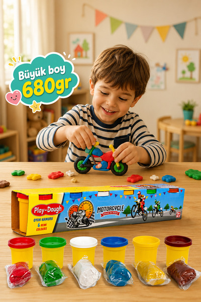 Genel Markalar HEROES Oyun Hamuru 6'lı Set 6 Renk 680 Gr