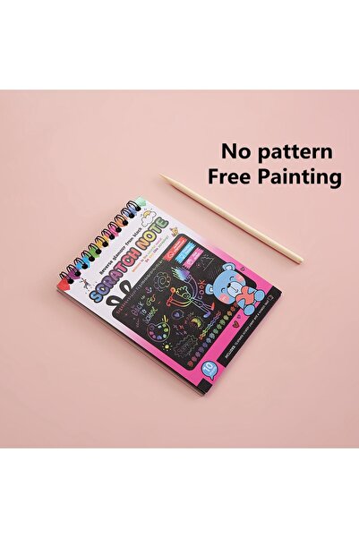 Choice5 pink 10pcs Children Scratch Montessori Painting Drawing Toys DIY Pape...