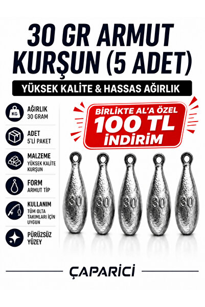 Caparici 30 gr Armut Dip Kurşunu 5 Adet Nazar Için Kurşun Kolay Eriyen Kurşun
