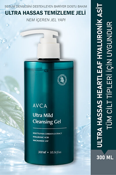 AVCA Hyaluronik Asitli Yüz Temizleme Jeli Hassas Ciltler İçin - Ultra Mild He...