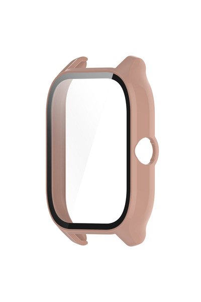 Choice11 غطاء زجاجي وردي لساعة Amazfit GTS 4، غلاف واقي من البولي كربونات، وا...