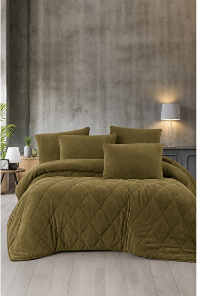 cs ilkim With a Gift Double Size Luxury Green Welsoft Quilt Reversible 195X215