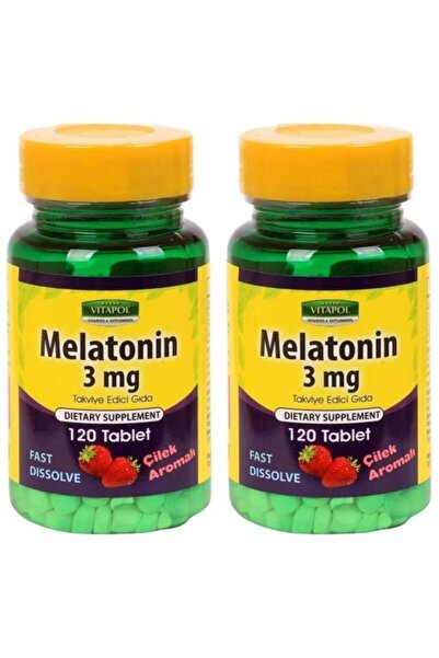 Vitapol Melatonin 3 Mg 120 Tablet Fast Dissolve Çilek Aromalı 2 Adet