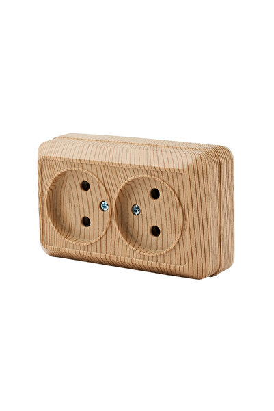 Choice3 EU 2 Socket Not Ground Wood EU Standard Power Sockets Electrical Outl...