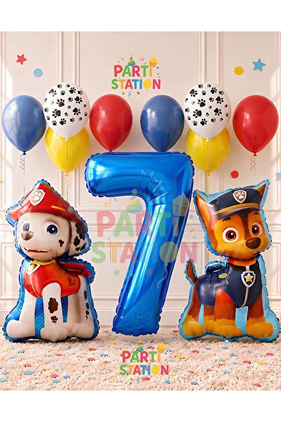 Parti Station Paw Patrol Balon Seti Paw Petrol 7 Yaş Balon Seti Paw Patrol Do...
