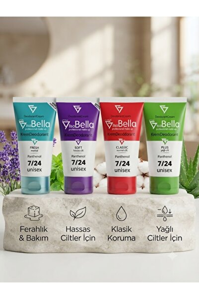 BY UTAH LİSA BELLA Classic Normal Ciltler İçin 7 Gün Etkili Unisex Krem Deodo...