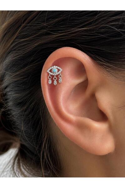 Arescollection ZİRKON TAŞLI SALLANTILI GÖZ TRAGUS HELİX KIKIRDAK LOBE UYUMLU ...