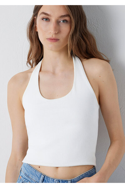 Mavi Ecru Basic T-Shirt Fitted / Body-Fitting Cut 1620244-70057