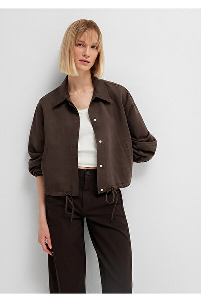 Mavi Keten Karışımlı Kahverengi Ceket Loose Fit / Bol Rahat Kesim 1110891-91100