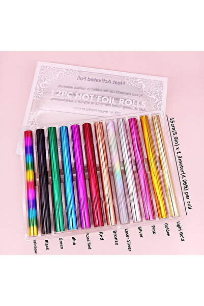 Choice 12pcs foil set Alinacutle12pcs Heated-activated Foil Roll Kit For Star...