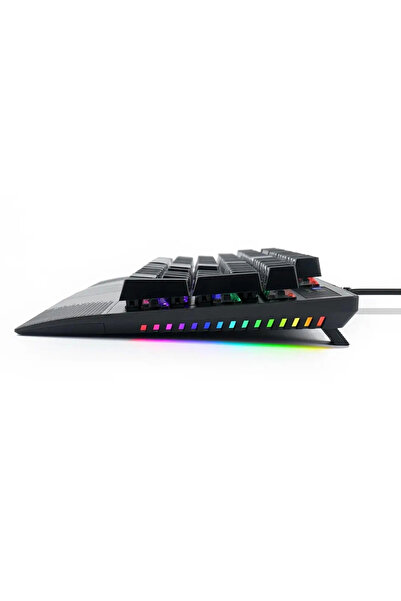 e-yooso Blue Switch Mekanik Oyuncu Klavyesi K-662 Rainbow Işıklı Ingilizce Br...