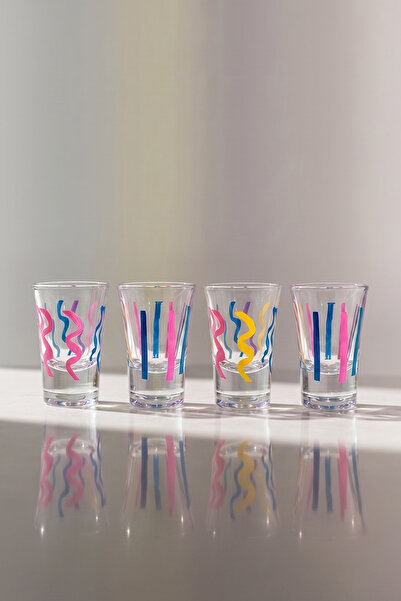 Rakle Confetti 4-Piece Shot Glass Set 34 Cc