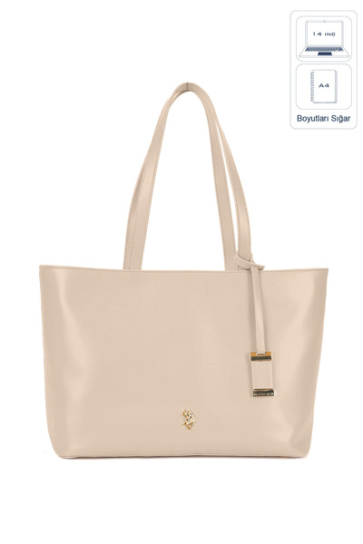 U.S. Polo Assn. حقيبة كتف نسائية بيج Us26608