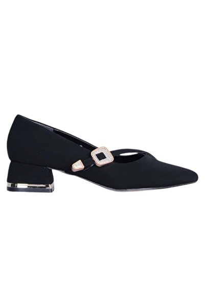 Scarletta 0125 Black-Cream Women's Heeled Shoes