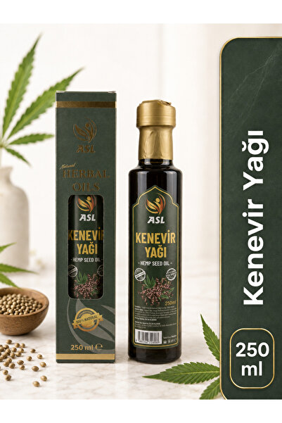 ASL Kenevir Yağı 250 ml | %100 Soğuk Sıkım | KENDİR | Katkısız | Cam Şişe | İ...