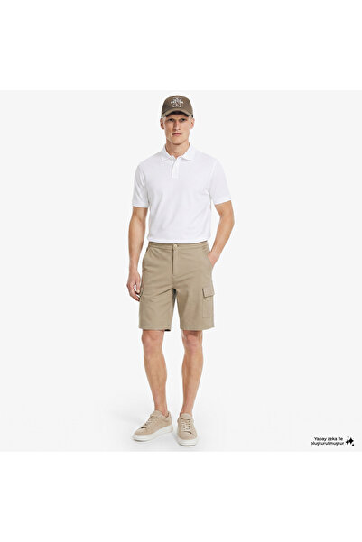 Nautica Erkek Kahverengi Regular Fit Kargo Şort