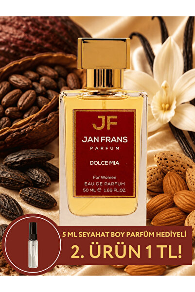 JF JAN FRANS Dolce Mia - Vanilya Vanilyalı Çiçeksi Kokulu 50ml Kalıcı Edp Kad...