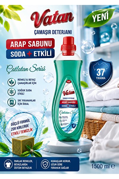 Vatan SIVI ÇAMAŞIR DETERJANI ARAP SABUNU VE SODA ETKİLİ 1500 ML