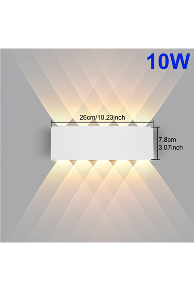 Choice4 مصباح جداري LED أبيض بقوة 10 واط، ضوء بارد 6500 كلفن، مقاوم للماء IP6...