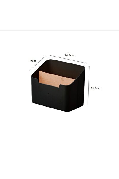 Choice black Plastic Desktop Storage Box for Remote Controls Tissues Cosmetic...