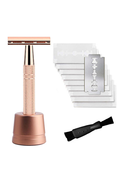 Choice5 Rose Gold Set Double Edge Safety Razor for Women, with 10 pcs Safety ...