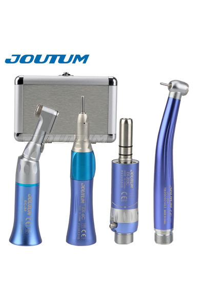 Choice9 2Holes Blue Kit Dental High & Low Speed Handpiece Kit Straight Contra...