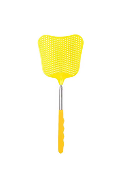 Choice3 Yellow Long Handle Telescopic Fly Swatters Durable Plastic Heavy Stai...