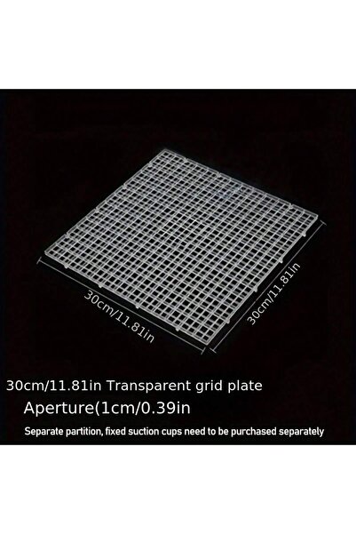 choice2 White 30 30cm Adjustable Aquarium Divider Grid with Suction Cups Free...