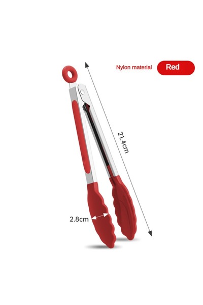 Choice7 7Inch Red 1 Piece High Temperature Resistant Nylon Stainless Steel Fo...